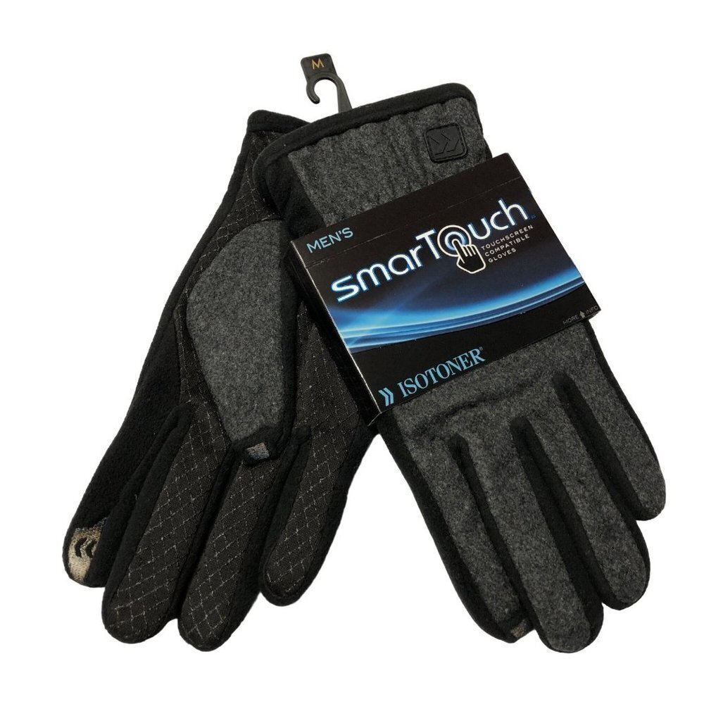 ISOTONER‎ MENS SMART TOUCH GLOVES md NEW WITH TAG